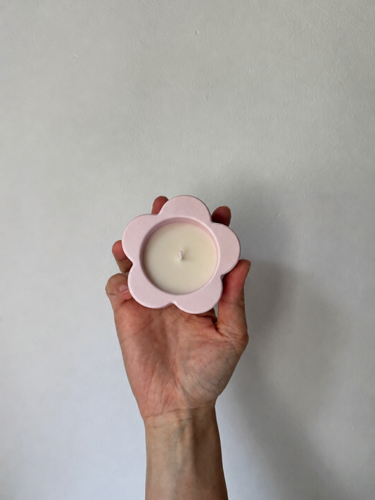 Vela flores silvestres (Rosa)