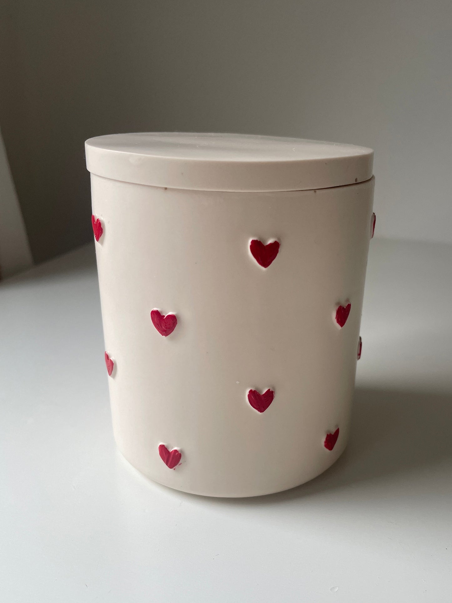 Vela tarro corazones