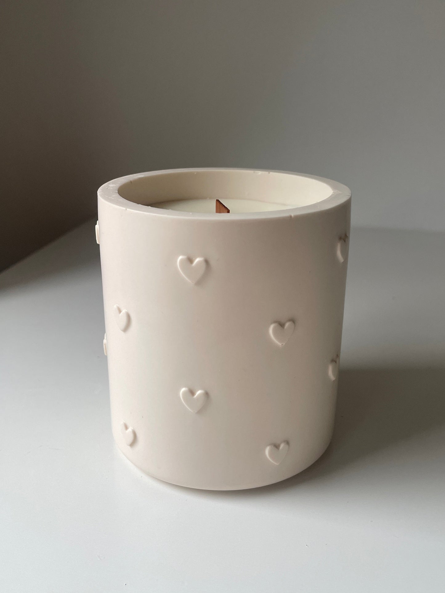 Vela tarro corazones