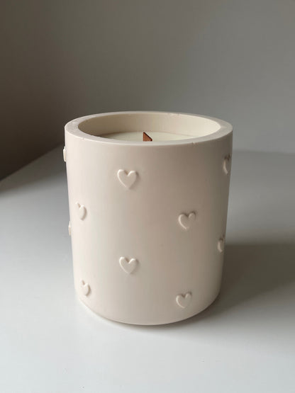 Vela tarro corazones