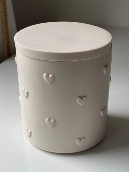 Vela tarro corazones