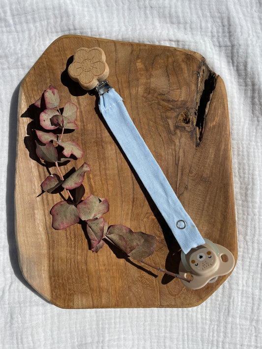 Chupetero tela para bebé tejano