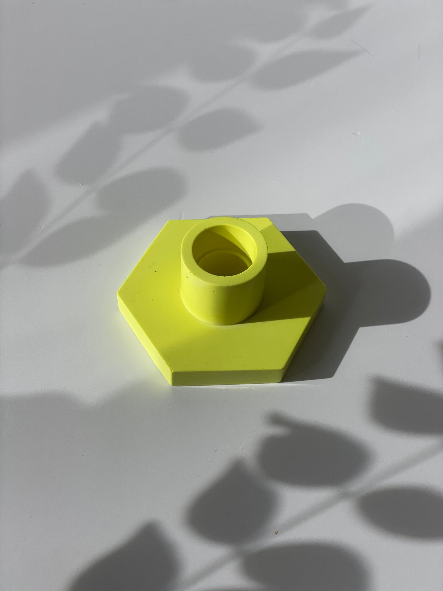 Portavelas hexagonal