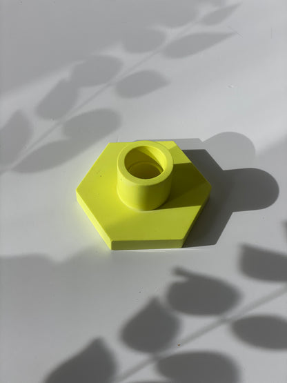 Portavelas hexagonal