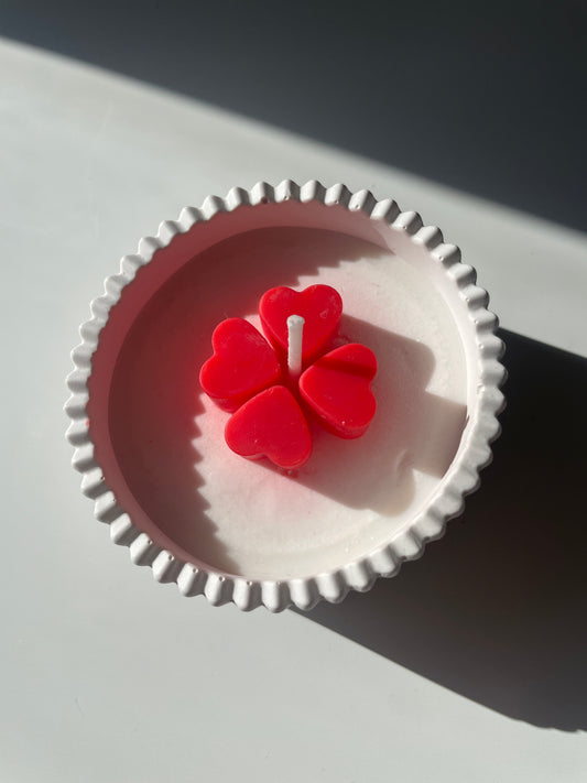 Vela canalé baja corazones