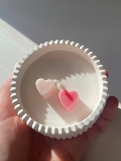 Vela canalé baja corazones