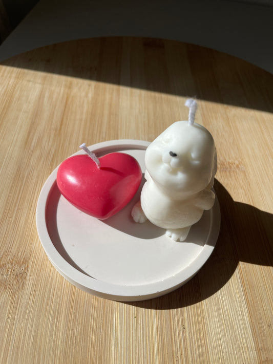 Pack conejito + corazón + bandeja