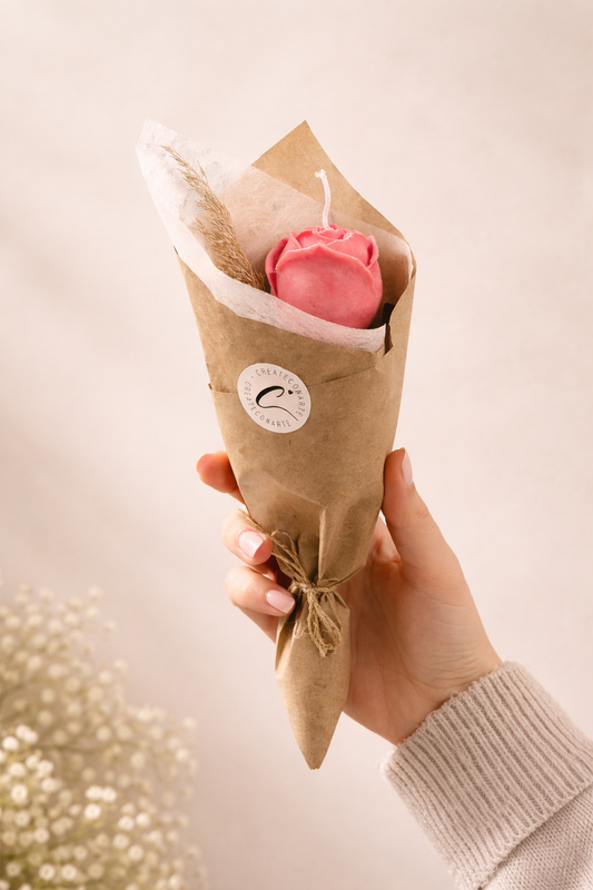 Vela rosa de cera
